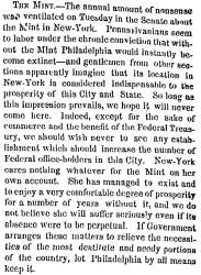 “The Mint,” New York Times, February 24, 1859