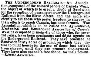 "The Underground Railroad,” New York Times, March 28, 1859