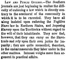 “Law and Public Opinion,” New York Times, April 30, 1859