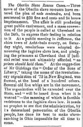 “The Oberlin Slave Rescue Cases,” Lowell (MA) Citizen & News, May 18, 1859