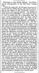 “Expenses of the White House,” (Concord) New Hampshire Statesman, May 28, 1859