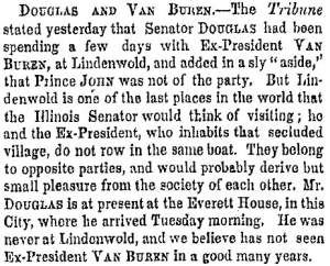 “Douglas and Van Buren,” New York Times, June 30, 1859