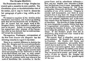 “The Douglas Manifesto,” Bangor (ME) Whig and Courier, July 4, 1859