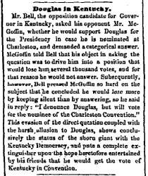 “Douglas in Kentucky,” Chicago (IL) Press and Tribune, July 27, 1859
