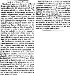 “Arrival of Horace Greeley,” San Francisco (CA) Evening Bulletin, July 30, 1859