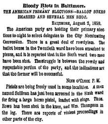 “Bloody Riots in Baltimore,” New York Herald, August 3, 1859