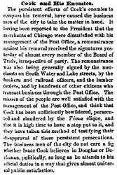 “Cook and His Enemies,” Chicago (IL) Press and Tribune, August 23, 1859