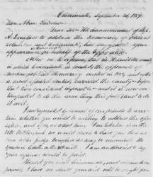 Peter Zinn to Abraham Lincoln, September 2, 1859 (Page 1)