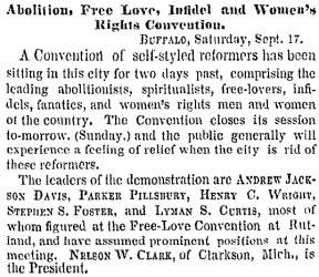 “Abolition, Free Love, Infidel and Women’s Rights Convention,” New York Times, September 19, 1859