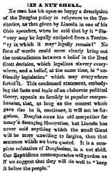 “In a Nut Shell,” Chicago (IL) Press and Tribune, October 6, 1859