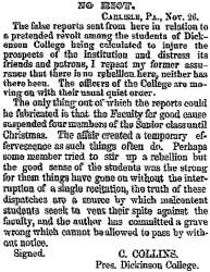 “No Riot,” Cleveland (OH) Herald, November 26, 1859