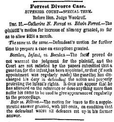 “Forrest Divorce Case,” New York Herald, January 1, 1860