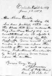 Alonzo J. Grover to Abraham Lincoln, January 9, 1860 (Page 1)