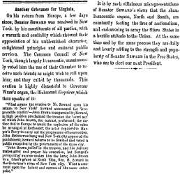 “Another Grievance for Virginia,” Milwaukee (WI) Sentinel, January 11, 1860