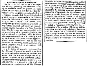 “Black vs. Popular Sovereignty,” New York Times, January 21, 1860