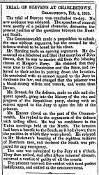 “Trial of Stevens at Charlestown,” Boston (MA) Liberator, February 10, 1860