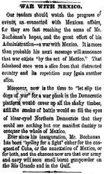 “War With Mexico,” Cleveland (OH) Herald, March 23, 1860