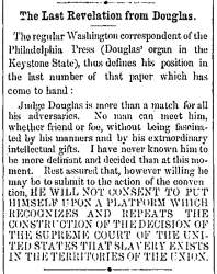 “The Last Revelation from Douglas,” (Jackson) Mississippian, April 3, 1860