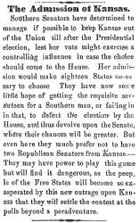 “The Admission of Kansas,” Ripley (OH) Bee, May 10, 1860