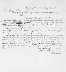 Abraham Lincoln to George Ashmun, May 23, 1860 (Page 1)