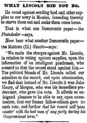 “What Lincoln Did Not Do,” Cleveland (OH) Herald, May 30, 1860