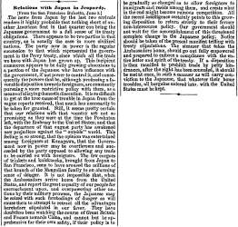 “Relations with Japan in Jeopardy,” Boston (MA) Advertiser, June 30, 1860