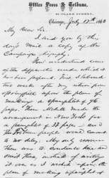 John L. Scripps to Abraham Lincoln, July 17, 1860 (Page 1)