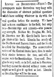 “Lincoln or Breckinridge,” New York Herald, July 22, 1860