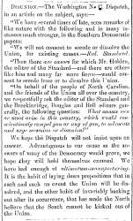 “Disunion,” Fayetteville (NC) Observer, July 30, 1860