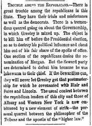 “Trouble Among the Republicans,” New York Herald, August 5, 1860
