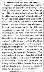 “A Combination to Cheat the People,” (Montpelier) Vermont Patriot, August 11, 1860