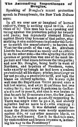 “The Astounding Impertinence of Douglas,” Chicago (IL) Press and Tribune, September 17, 1860
