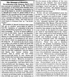 “The Nonsense of Disunion,” New York Times, September 22, 1860 (Page 1)