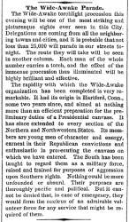 “The Wide-Awake Parade,” New York Times, October 3, 1860