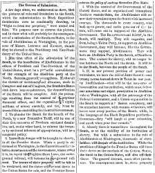 "The Terrors of Submission," Charleston (SC) Mercury, October 11, 1860 (Page 1)
