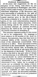 “Political Assassination,” New York Times, November 29, 1860