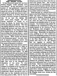 "The Prime Cause," Chicago (IL) Tribune, December 8, 1860