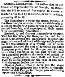 "Georgia Legislation," Charleston (SC) Mercury, December 15, 1860