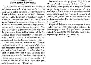 “The Clouds Lowering,” Charlestown (VA) Free Press, December 27, 1860