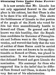 “Obtaining Votes Under False Pretences,” Newark (OH) Advocate, January 18, 1861