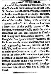 “Hardly Credible,” Chicago (IL) Tribune, January 28, 1861