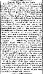 “Regular Officers in the South,” Richmond (VA) Dispatch, February 22, 1861
