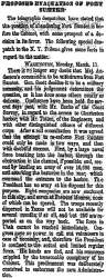“Proposed Evacuation of Fort Sumter,” Cleveland (OH) Herald, March 13, 1861