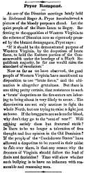 “Pryor Rampant,” Charlestown (VA) Free Press, March 21, 1861
