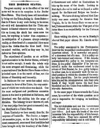 “The Border States,” Cleveland (OH) Herald, April 16, 1861