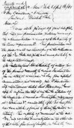 James Henderson to Abraham Lincoln, April 16, 1861 (Page 1)