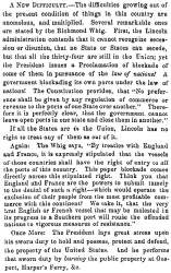 "A New Difficulty," Fayetteville (NC) Observer, April 29, 1861