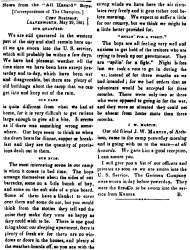 “News from the ‘All Hazard’ Boys,” Atchison (KS) Freedom’s Champion, June 1, 1861