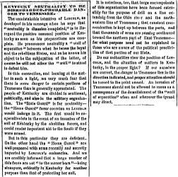 “Kentucky Neutrality to be Disregarded,” Memphis (TN) Appeal, July 7, 1861