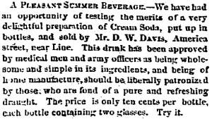 “A Pleasant Summer Beverage,” Charleston (SC) Mercury, July 11, 1861